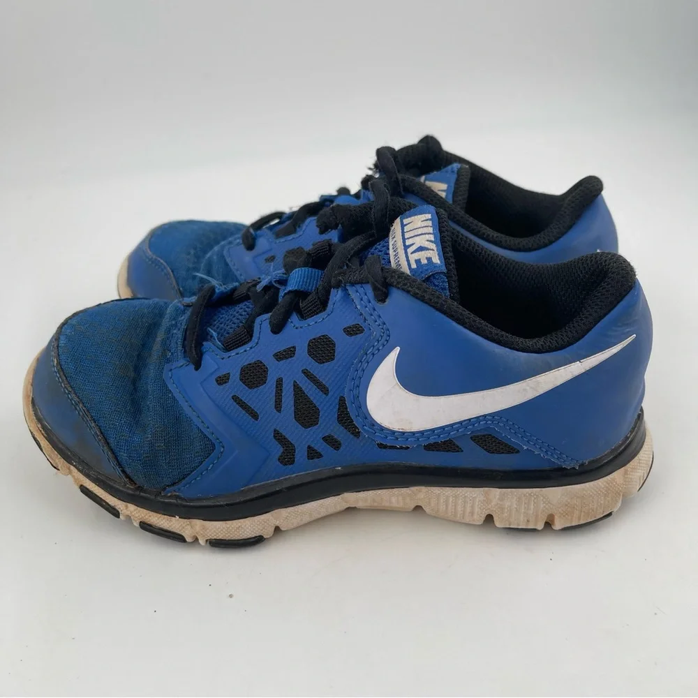 Nike Kids Flex Supreme TR4 Blue Black Sneakers - Size 2.5 Youth